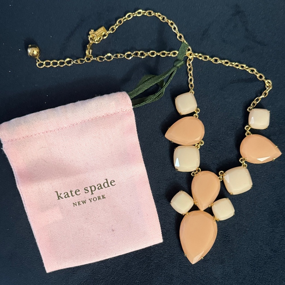Kate Spade Pink Statement Necklace W/Bag